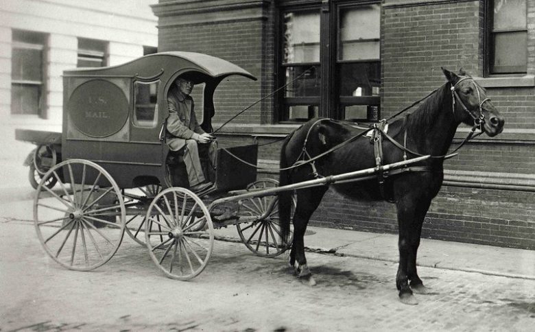 City mail wagon horse and buggy circa 1905 is this blogging AI now courtesy Smithsonian on Flickr Commons